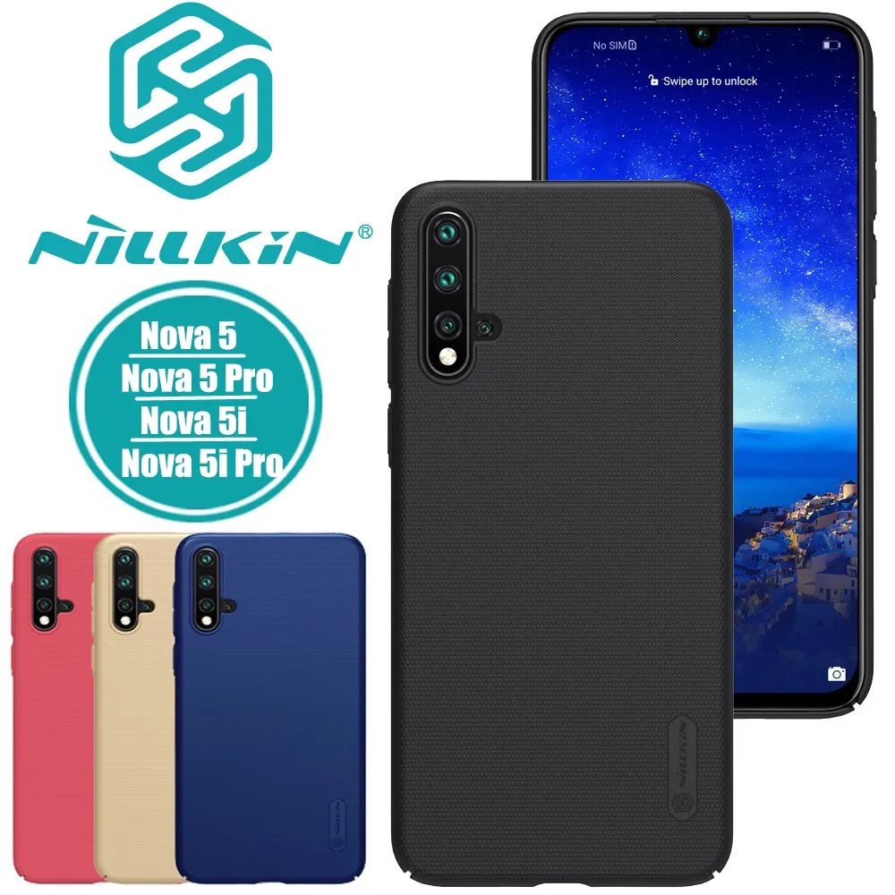 Huawei Nova5i Nova 5i Pro Case Nillkin Super Frosted Shield PC Back Cover for 5 Nova5 Phone | Мобильные телефоны и