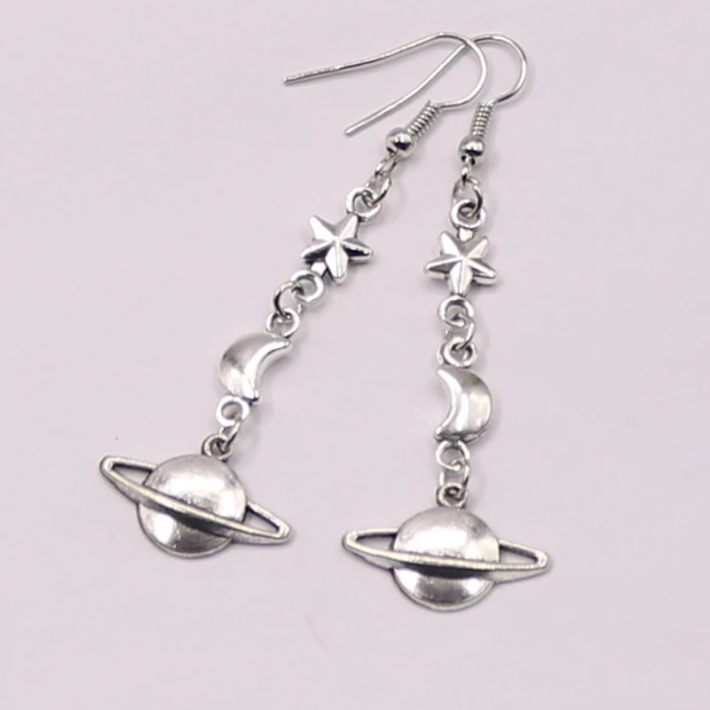 Silver plated Moon Star Saturn Earrings | Украшения и аксессуары