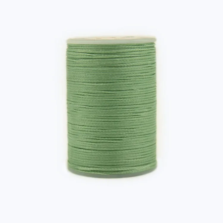 S031 mint green Распродажа! Ручная прошитая плоская восковая нить DIY 0,8 мм Маленькая 150D полиэфирная плоская восковая нить швейная нить кожаный инструмент 80 м - Цвет: S031 mint green