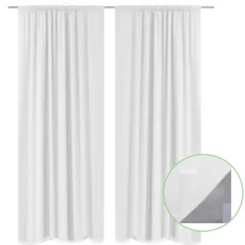 

Blackout Curtains energy saving double ply 140x245cm White