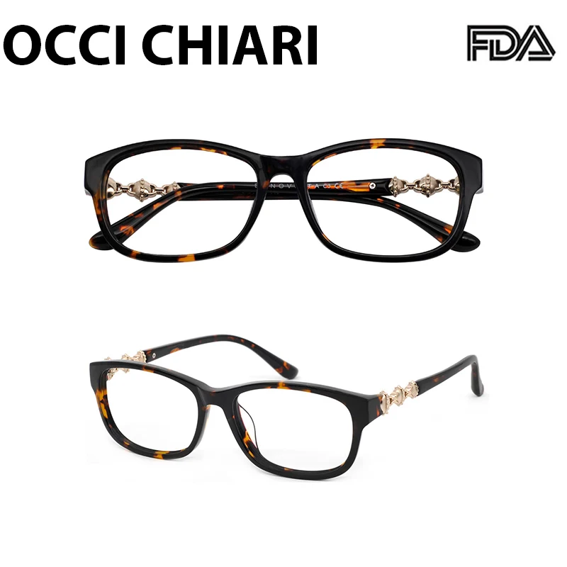 OCCI CHIARI винтажные женские очки оправа оптический стильный синий светильник