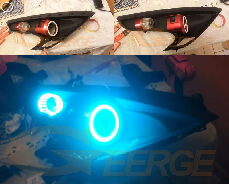 For Nissan 370Z 370 Z Z34 Fairlady Multi Color RGB LED Angel