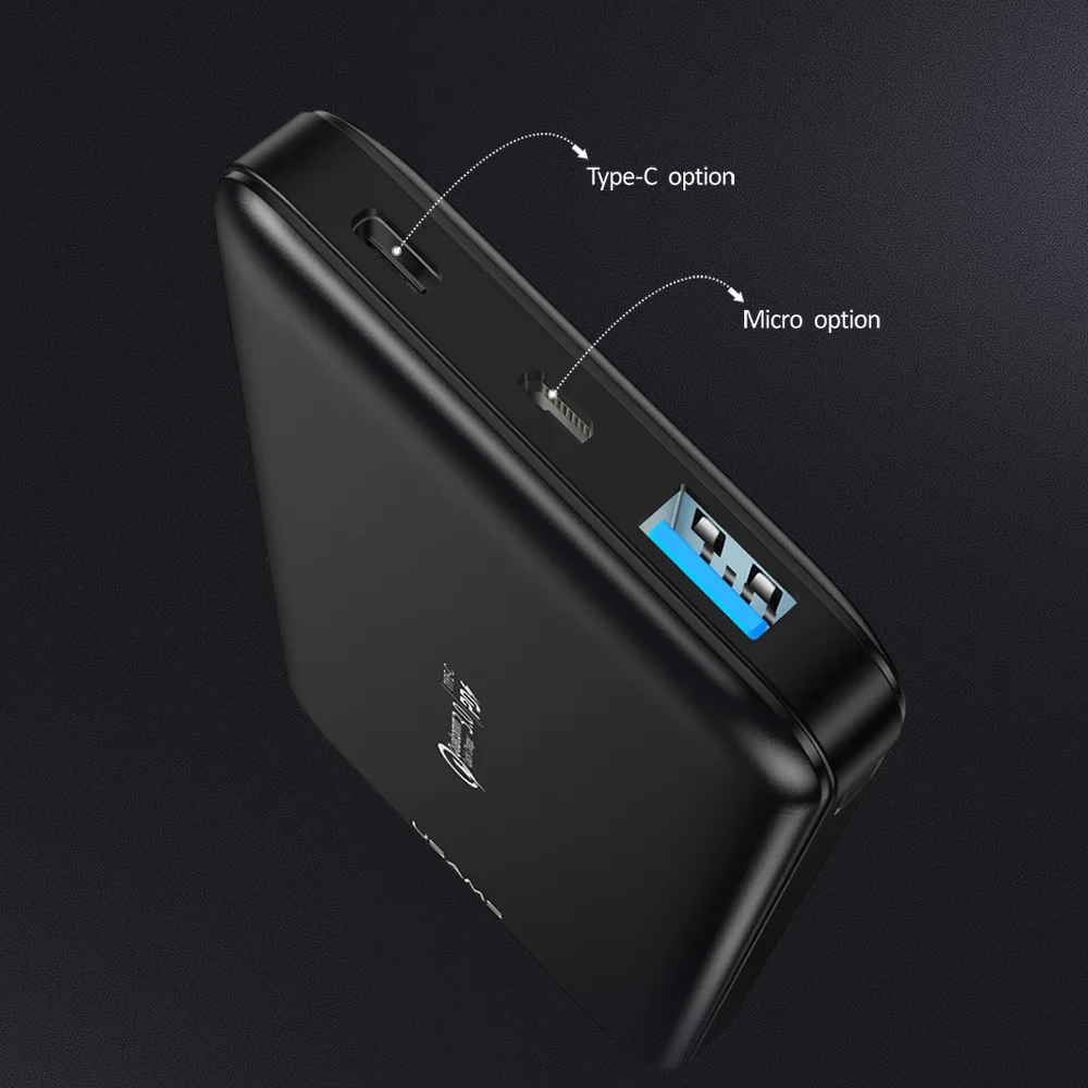Quick charge power Bank, USAMS 10000 мАч PD Быстрая зарядка power Bank QC 3,0 power Bank type C USB зарядное устройство для iPhone Xiaomi 9 samsung