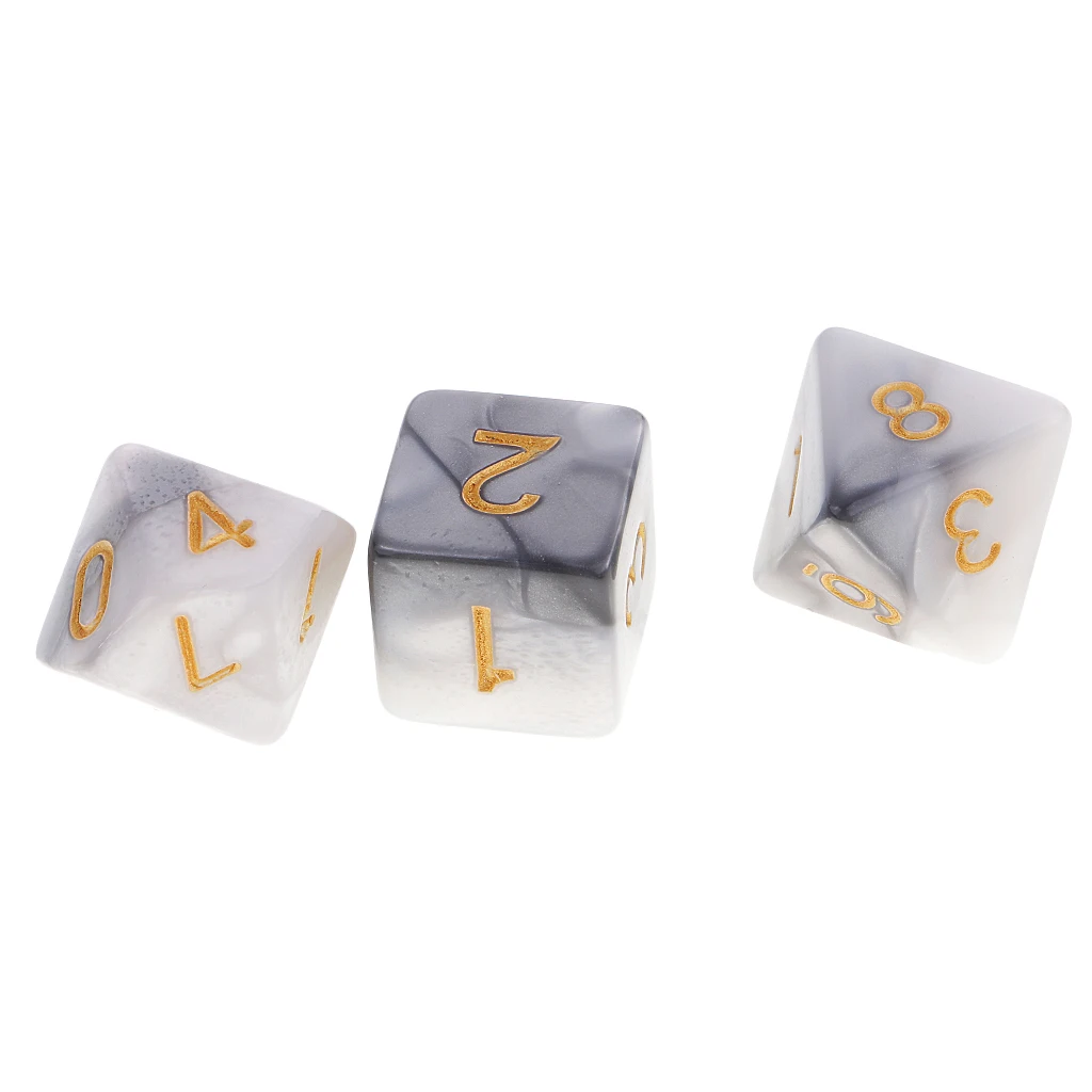 7 Pieces Dice Set D20 D12 D10 D8 D6 D4 for DND RPG Board Game Board Game Dice Party Gambling Dices Game Digital Dices