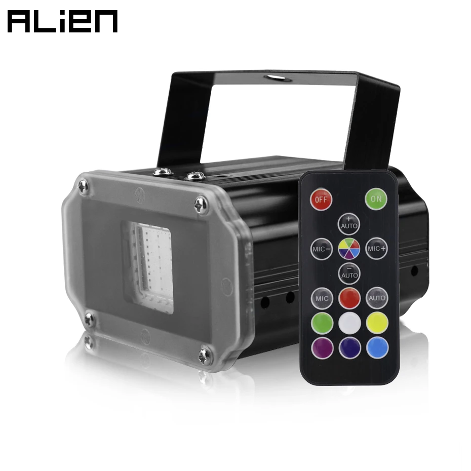 

ALIEN Remote 20W COB LED RGB White Disco DJ Strobe Light Party Holiday Christmas Dance Club Sound Flash Stage Lighting Effect