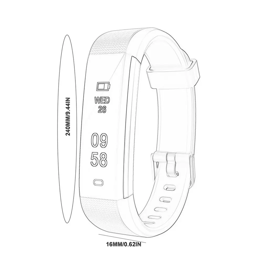 ID115U умный Браслет IP67 Водонепроницаемый трекер сна сообщение Push Sport Smartband Отображение времени движения режим Funtion