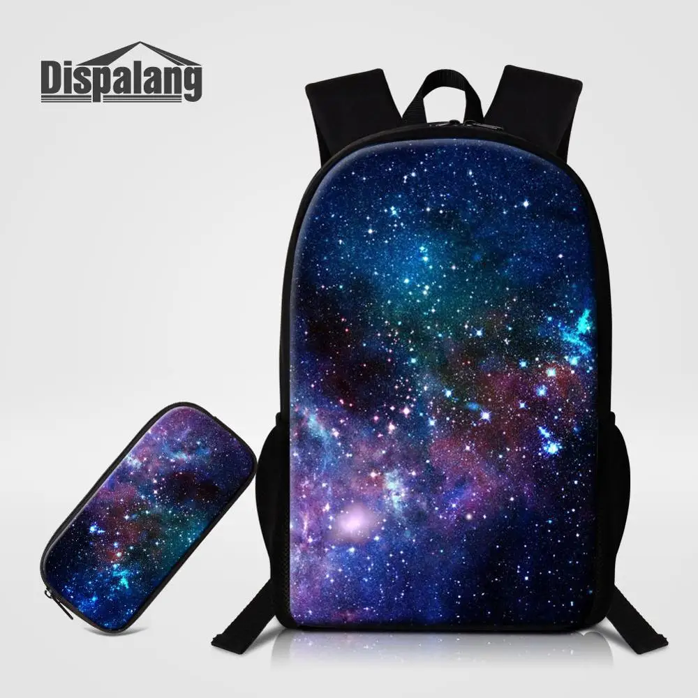 

Universe Space Backpack With Pencil Case Children's School Bag For Primary Student 16 Inch Bookbag For Girls Schoolbag