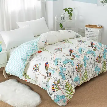 

25 Birds Pattern Duvet Cover with Zipper 100% Cotton Quilt Cover Soft Comforter Cover Twin Full Queen King Free Shipping
