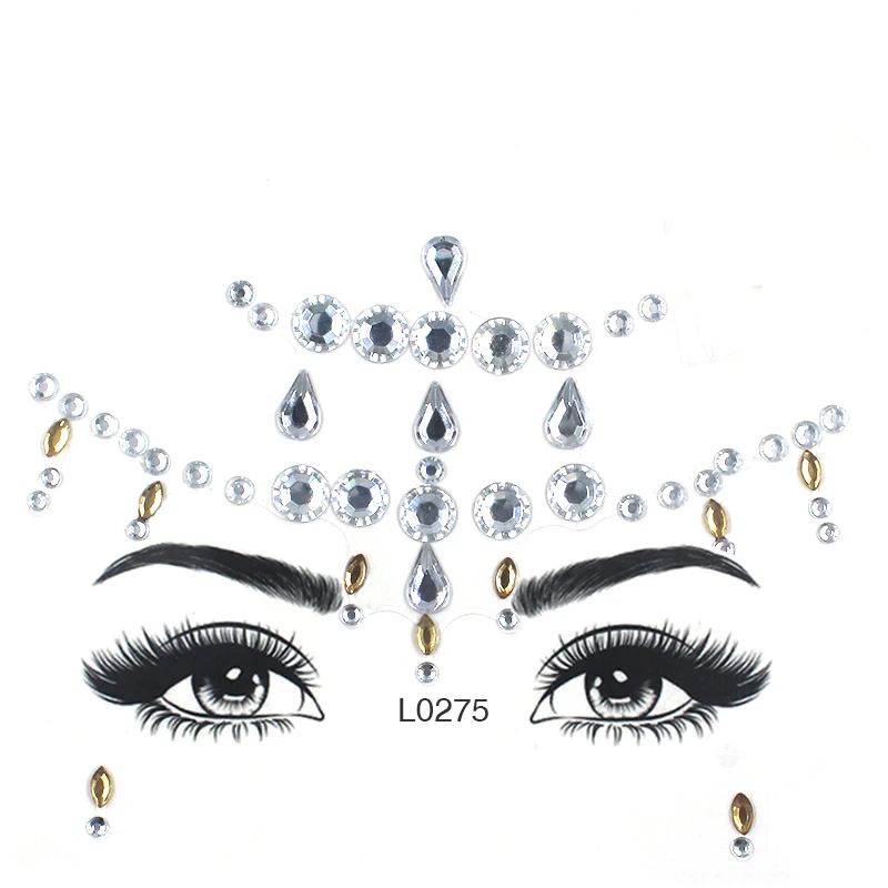 1 лист временная тату-наклейка большой размер кристалл алмаз красный синий