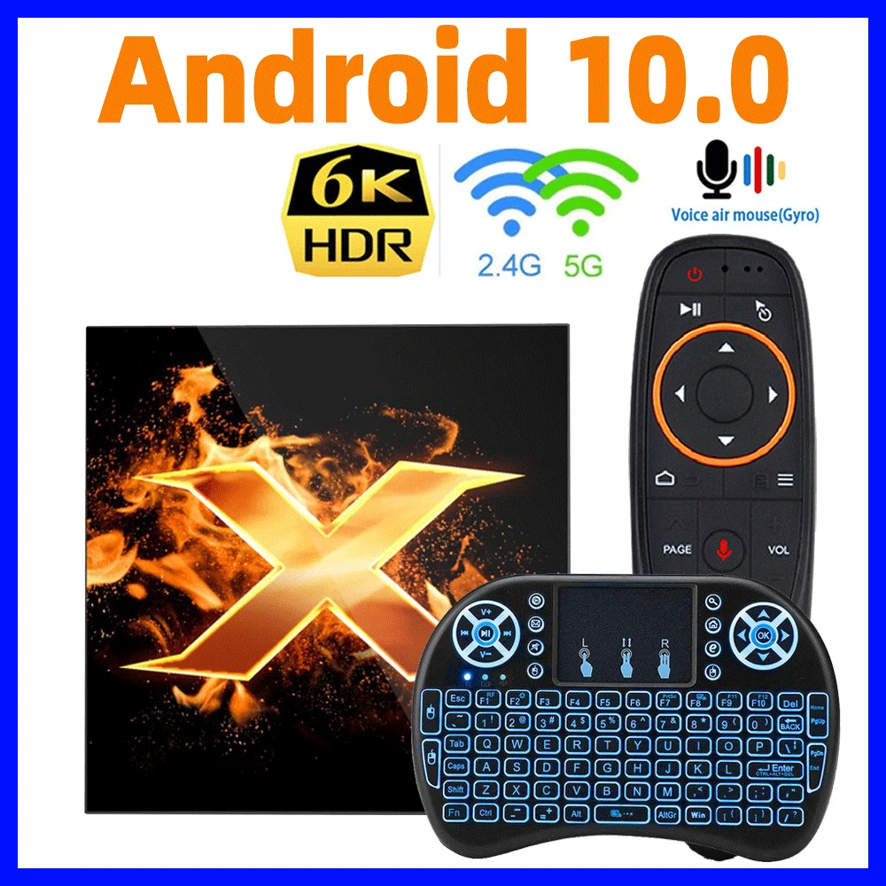Tv-Box Youtube-Set 6K Android Google Vontar X1 4K 5G MAX Wifi 4GB 60fps 64GB BT5.0 Ce