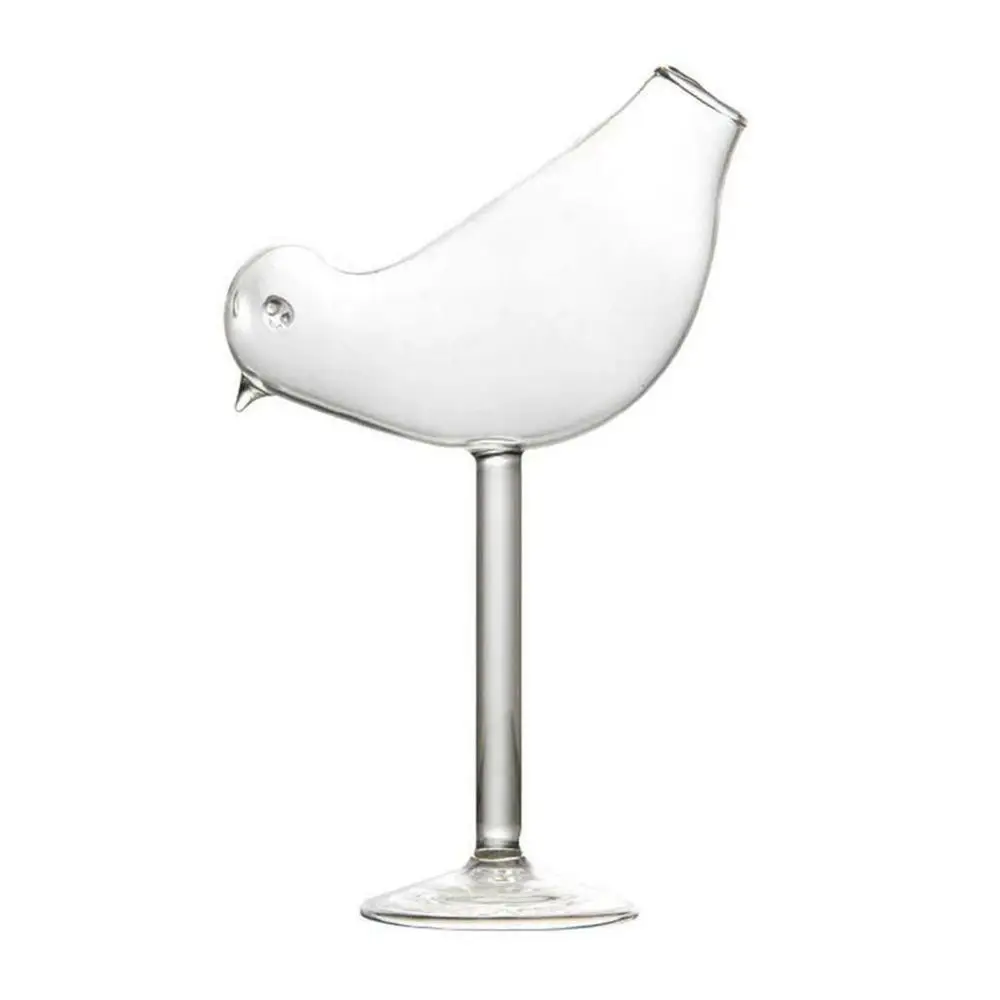 Creative Bird Shape Cocktail Glasses Wine Glass Champagne Goblet Whiskey Beer Drinking Cup Tall Bird Cocktail Glass