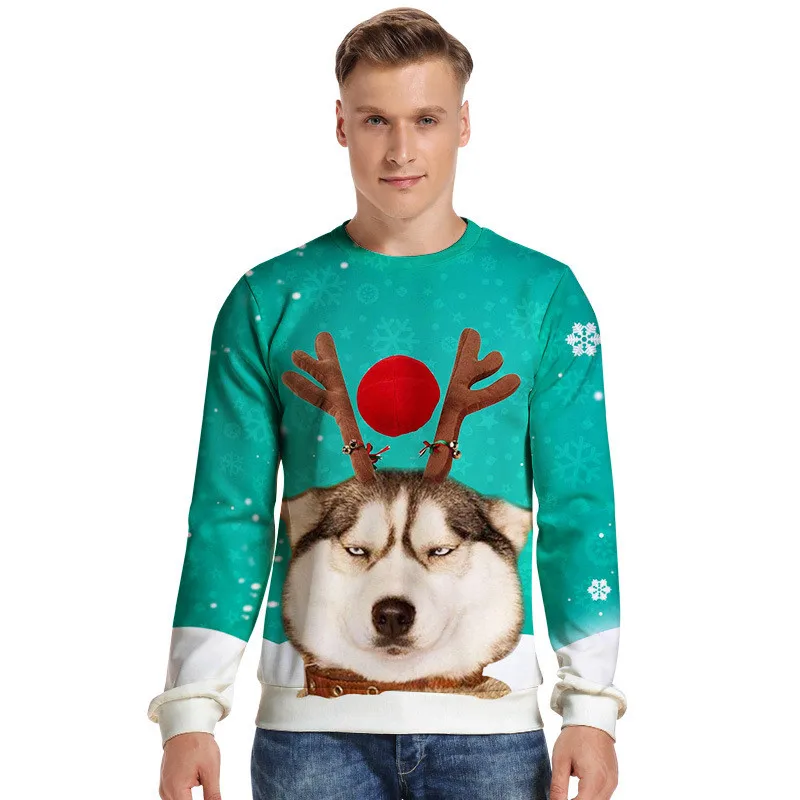 Details about   Christmas 3D Print Ugly Sweater Men Women Unisex Hoodie Xmas Pullover Jumper Top 