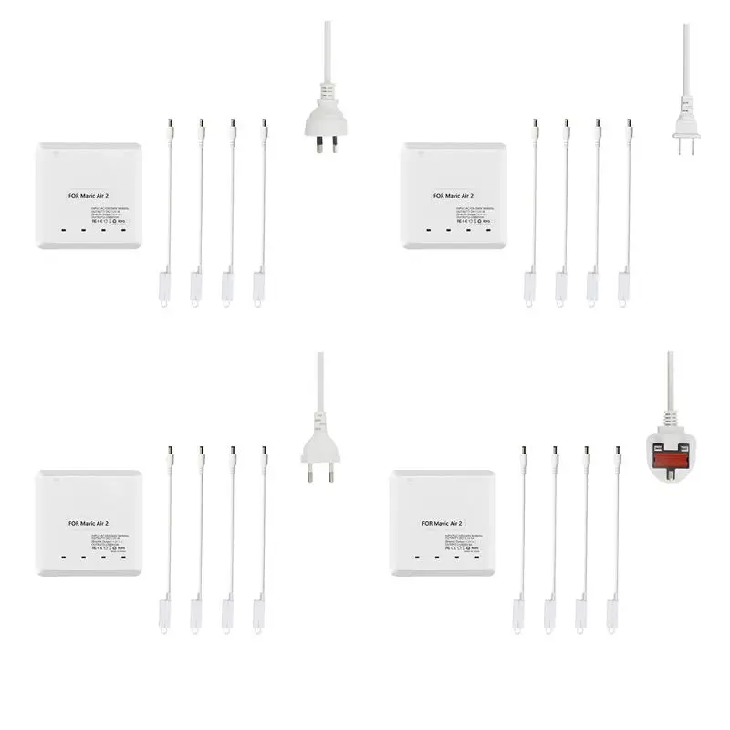 

6in1 Mini Portable Battery Charger Dual USB Port Intelligent Charging Adapter Device for D-JI Mavic AIR 2 Drone