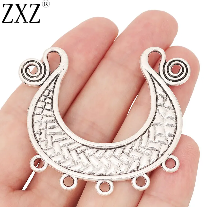 ZXZ 5pcs Tibetan Silver Large Connector Charms Pendants 2 Sided for Jewelry Making Findings 52x57mm|Pendants| - AliExpress