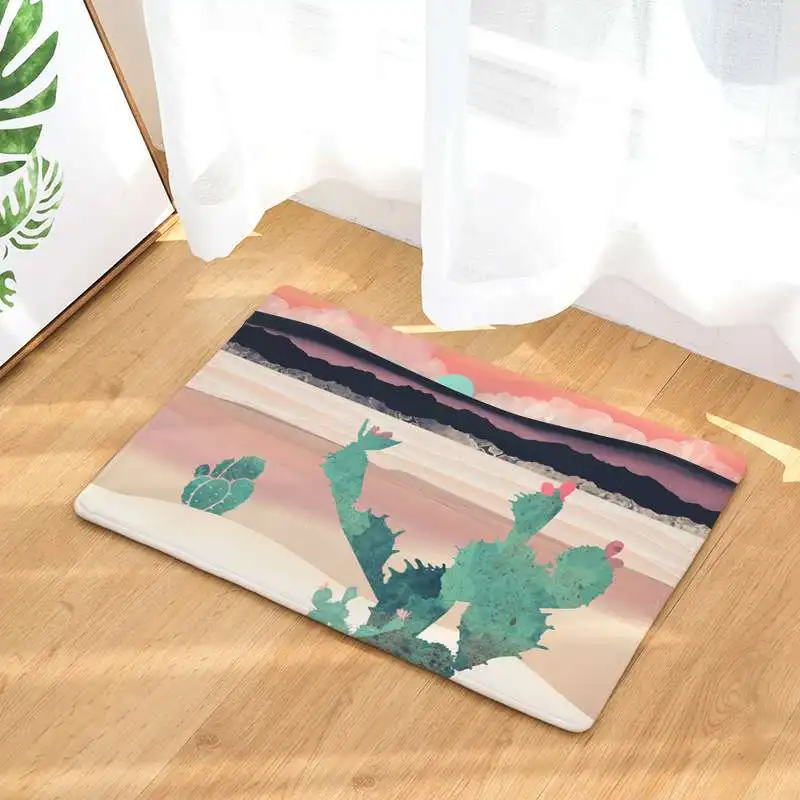 CAMMITEVER Sun River Pink Mountains Doormat Doormats Bedroom Tatami Waterproof Oil-proof Kitchen Rugs - Цвет: 2668-6