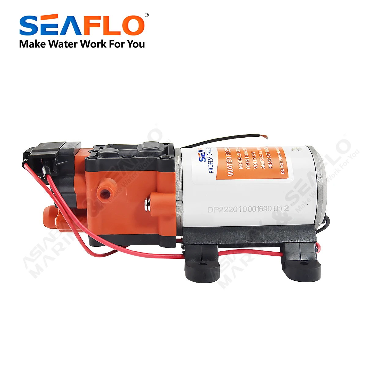 SEAFLO 1.3 GPM 60 PSI Automatic Marine Water Diaphragm Pump 12V Self Priming Electric Yacht Boat Marine RV Caravan High Pressure marine water pump