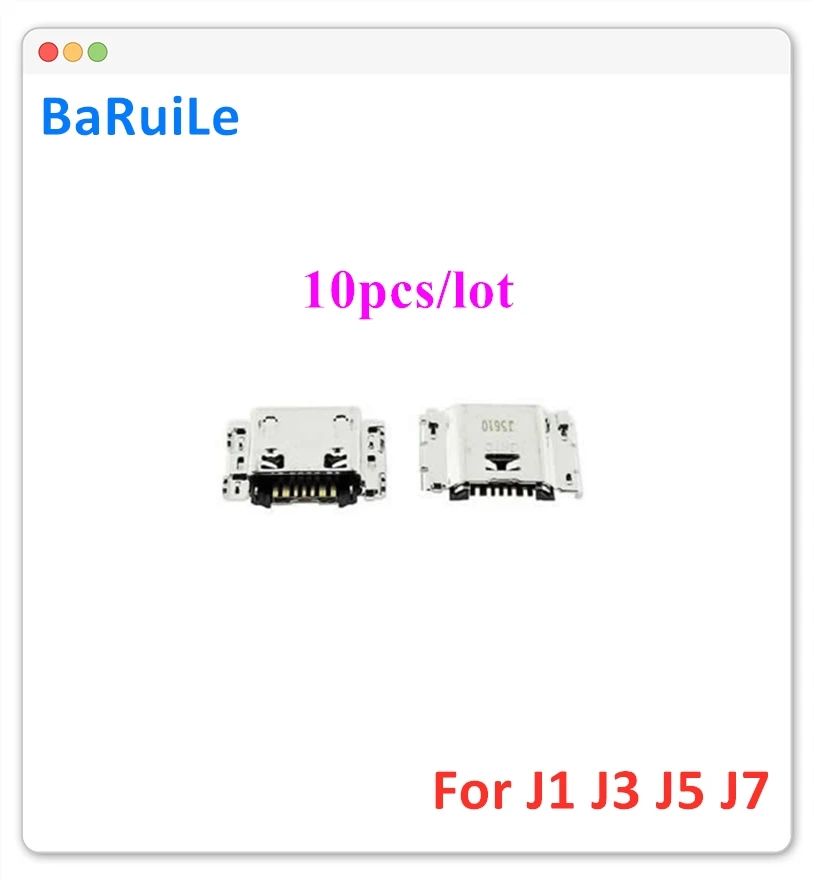 BaRuiLe 10 шт. usb зарядный разъем док-станция порт для samsung J3 J5 J7 J1 J100 J120 J300 J320 J500 J700 микро зарядное устройство разъем
