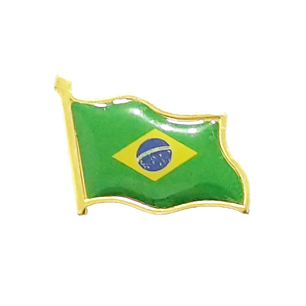 

Brazil Flag Tie Nail Badge Lapel Pin American Paint Pin Brooch Decoration Backpack Decoration