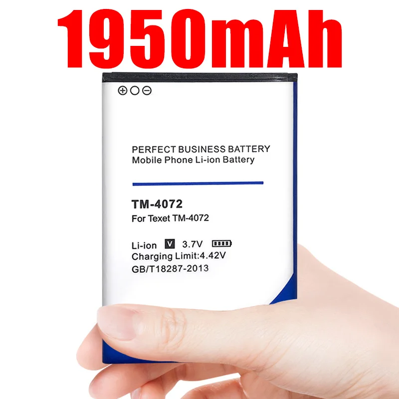 1950 мАч TM 4072 батарея для texet tm 4272 батарея|Аккумуляторы мобильных телефонов| |