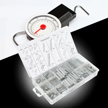 

200pcs Extension Spring Tension Pressure Compression Springs Assortment Set Spring Steels With Plastic Storage Box