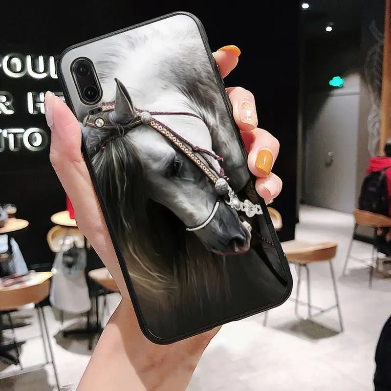 huawei waterproof phone case Horse animal painting pattern Luxury Phone Cover For Huawei P9 P10 P20 P30 Pro Lite smart Mate 10 Lite 20 Y5 Y6 Y7 2018 2019 huawei pu case Cases For Huawei