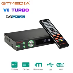GTMEDIA V8 Turbo Satellite Receiver TV BOX Decoder HD DVB S2X T2 Cable 1080P M3U Support CA Card VCM/ACM PK V8 PRO 2 GTMEDIA V8 Turbo Satellite Receiver TV BOX Decoder HD DVB S2X T2 Cable 1080P M3U Support CA Card VCM/ACM PK V8 PRO 2