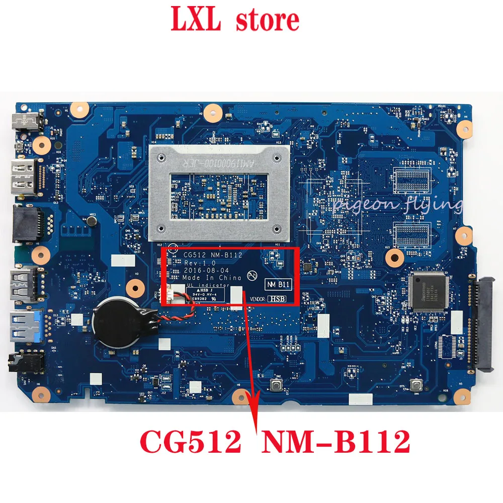 Popular  CG512 NM-B112 for ideapad 110-15 AST laptop motherboard UMA TYPE:80TR CPU:A9-9400 DDR4 FRU 5B20M560