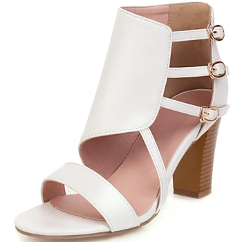 

Fashion Female Office Casual Leisure Party Dress Shoes Woman Buckle Zipper High Heel Sandals Women Summer Sandals