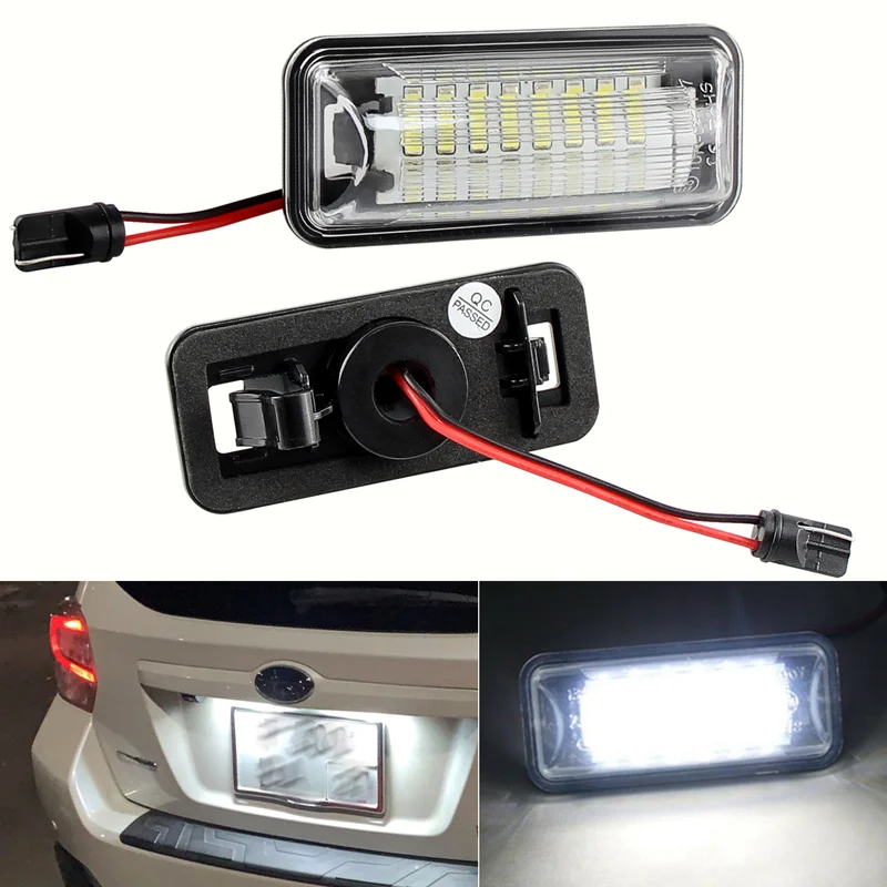 2PCS LED Number License Plate Light Lamp for Subaru Forester Impreza Legacy BRZ WRX XV Crosstrek TOYOTA FT86 GT86 Scion FR-S