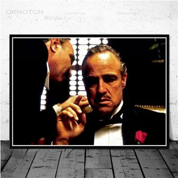 

Poster And Prints Hot The Godfather Classic Movie Gangster Actor Painting Art Canvas Wall Pictures For Living Room Home Decor