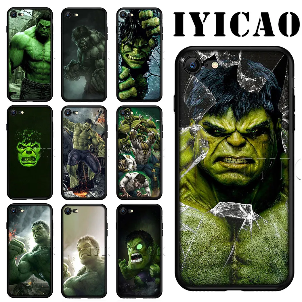 IYICAO Невероятный Халк мягкий силиконовый телефон для iPhone X XS XR Max 6 6s 7 8 Plus 5 5S SE 10 11 pro