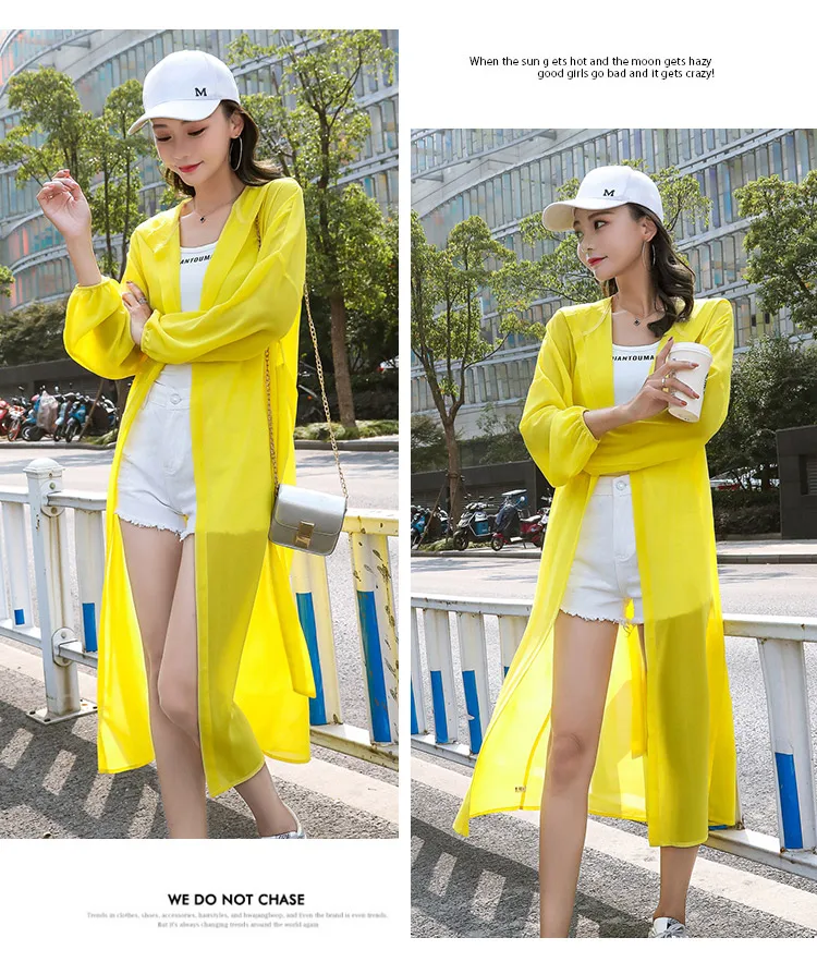 TingYiLi Hoodie Cardigan Women Summer Beach Boho Kimono Black White Yellow Red Long Cardigan Top blouses & shirts