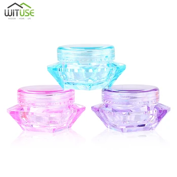 

1Pcs Transparent Small Bottle 5g 3g Cosmetic Empty Jar Pot Eyeshadow Lip Balm Face Cream Sample Refillable Container With Lids