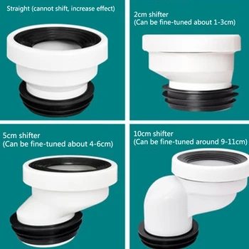 

Ground Row For Drainage Systems Leak Proof Drain Pipe Home Hotel Bathroom Closestool Hose Connector Offset Toilet Shifter