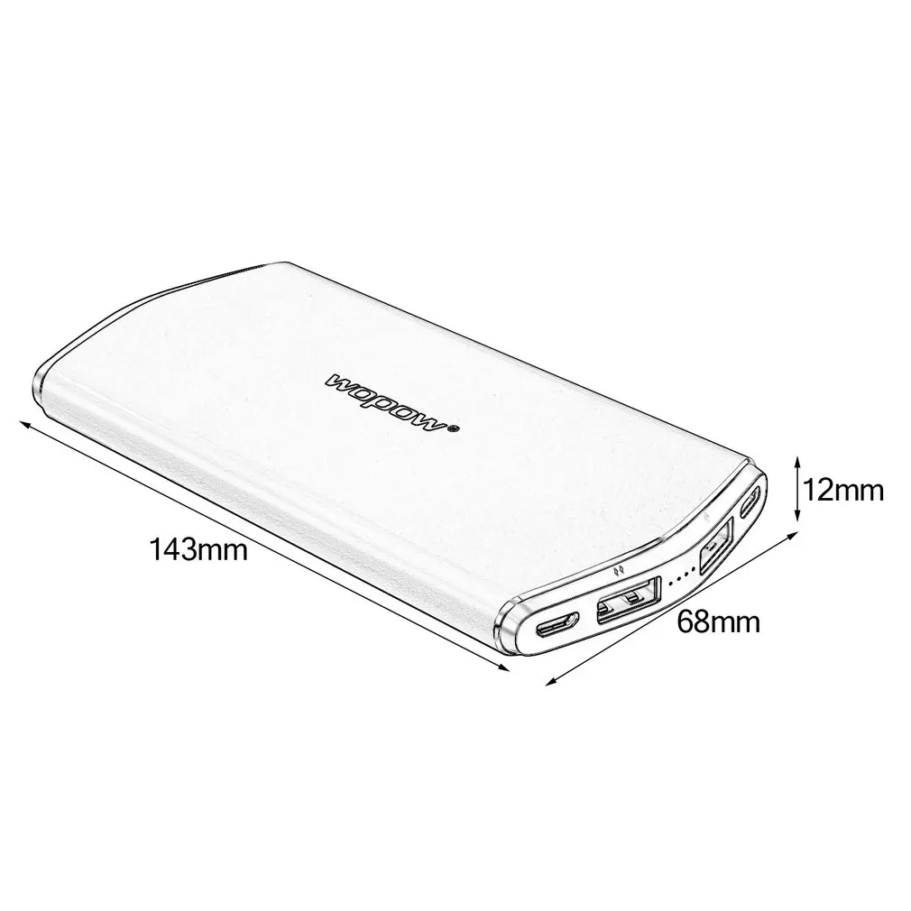 8000 мАч Высокая емкость мобильный PowerS8 двойной USB выход портативный внешний аккумулятор ультра-тонкий для Android для Apple
