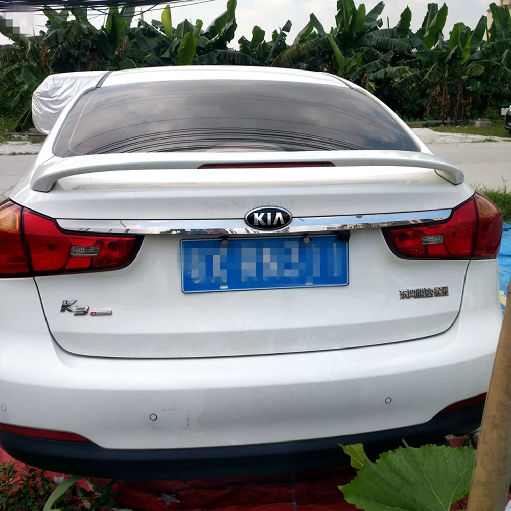 Для Kia K3 задний спойлер 2013 Авто ABS пластиковый Неокрашенный цвет задний Багажник крыло багажника спойлер автомобильные аксессуары