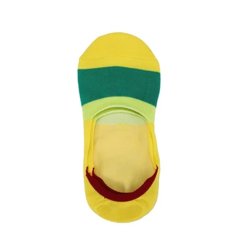 

Men's Premium Anti-Slip Silicon Grip Low Cut No Show Liner Hidden Socks Yellow Green