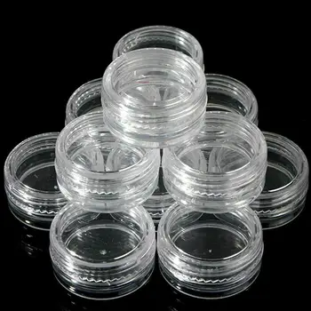 

10pcs 10g/15g/20g Empty Plastic Cosmetic Makeup Jar Pots Transparent Sample Bottles Eyeshadow Cream Lip Balm Make Up Container