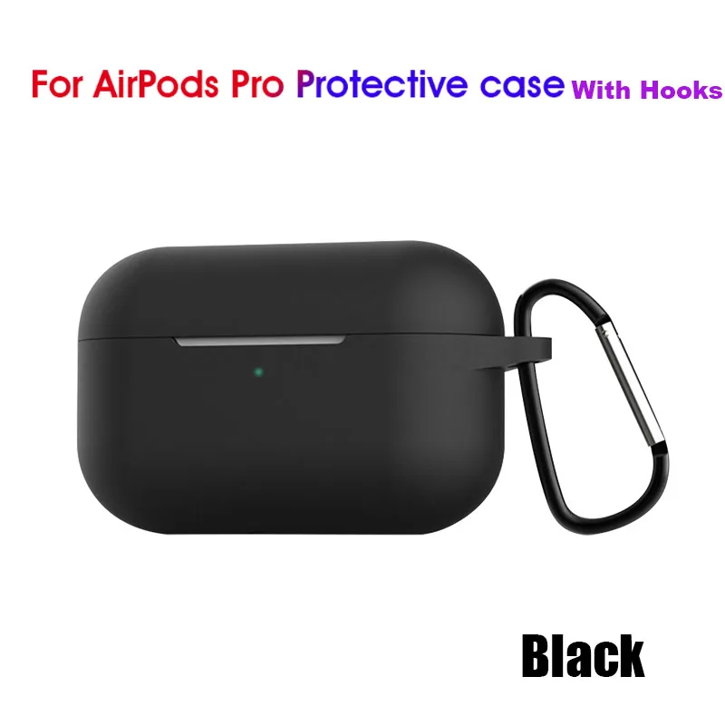 01 Чехол для Airpods Pro силиконовый беспроводной чехол для наушников Air pods Pro Чехол для гарнитуры Bluetooth для Apple AirPods Pro 3 с крючками - Цвет: 01