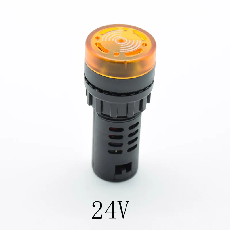 22MM 1 шт. крепление на панель 22 мм светодиодный индикатор зуммера 12 В 24 в 110 В 220 В светильник светодиодный зуммер красный зеленый желтый - Цвет: 22MM