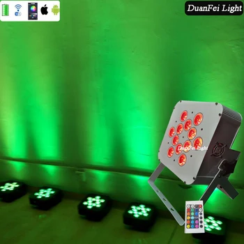 

4pcs/lot stage equipment par led batterie dmx 12x15w rgbwa wireless led uplight