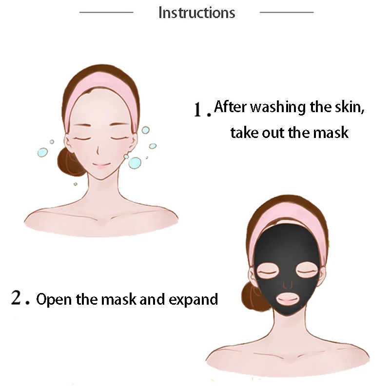 Face Mask Bubble Facial Mask Moisturizing Hydrating Shrink Pore Bamboo Charcoal Cleansing Blackhead Mask Skin Care 5