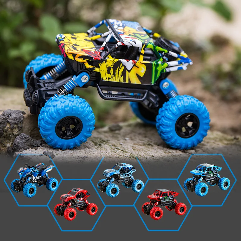 Литые внедорожные Литые и игрушечные транспортные средства, 4wd мощные колеса, ударопрочные инерционные вождения, большая Игрушечная машина для детей, фрикционная мощная Автомобильная игрушка