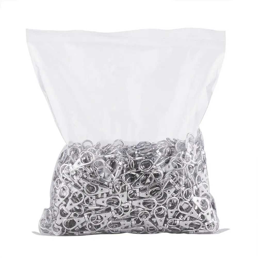 100Pcs Swivel Trigger Clips D Ring Lanyard Snap Hook Metal Lobster Clasps 38x24mm for Jewelry Making accessories F65
