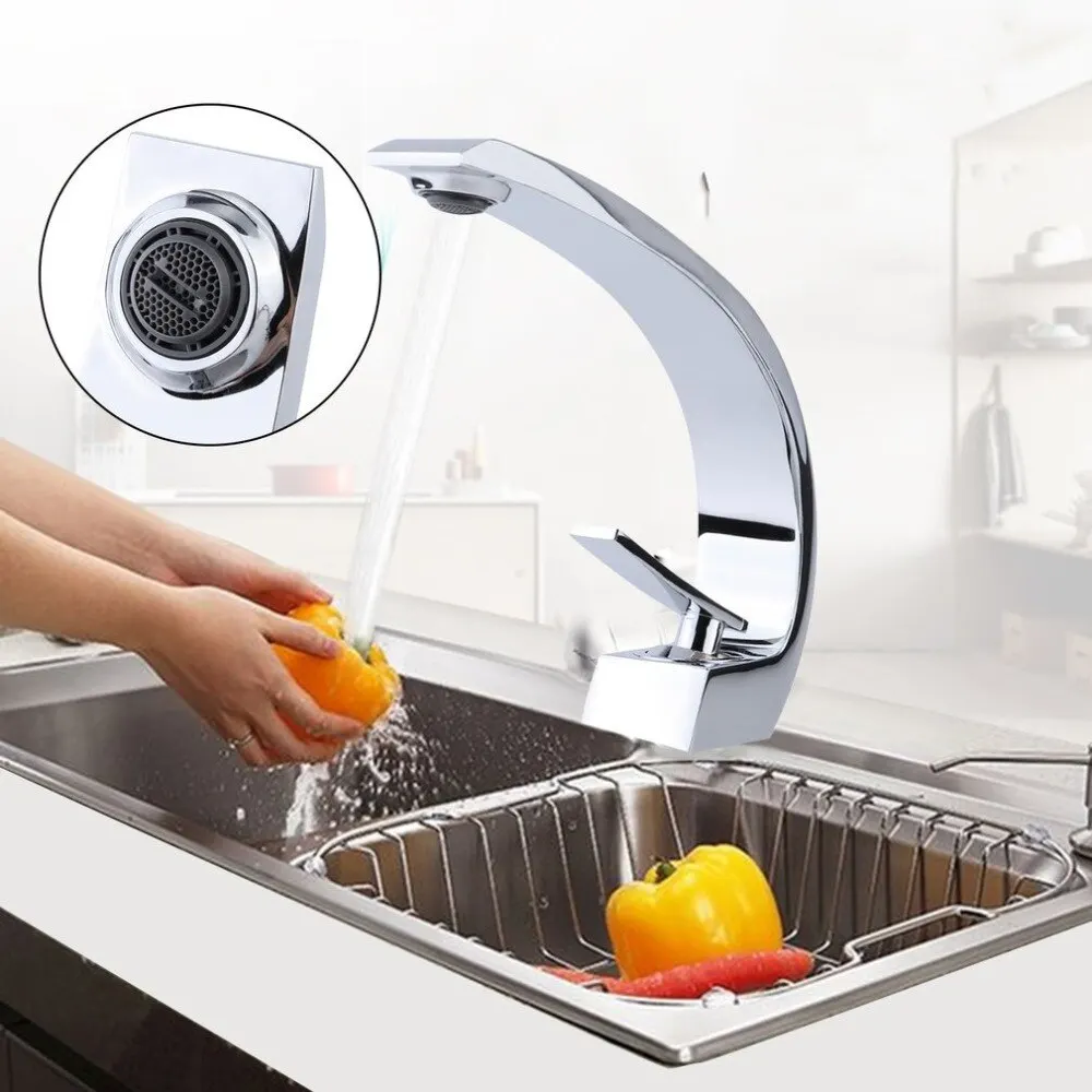 

FR Solid Brass Basin Faucet Bathroom Single Lever Wash Faucet Antique Hot Cold Mixer Tap Household Sink Tap Kitchen Faucet