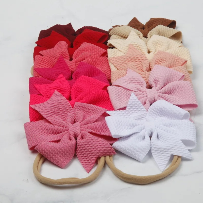 

Baby Heaband Bow Knot Baby Nylon Headband Elastic Hairband Corn Kernels Shape Toddler Kids Head Wraps girls hair Accessories