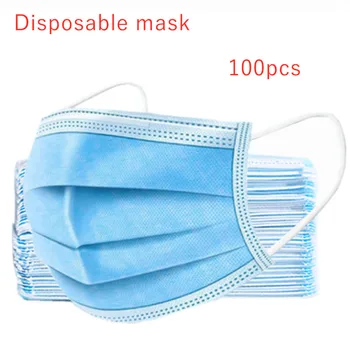 

In stock! 3 Laye Dust Masks High Quality NonWoven Elastic EarLoop Masks Disposable Anti Filter against Droplet Mouth Face Mask