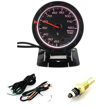 

Universal 2.5 Inch 60mm Auto Car Motor Gauge Water Temperature Temp Meter Black Shell with Red & White Lighting