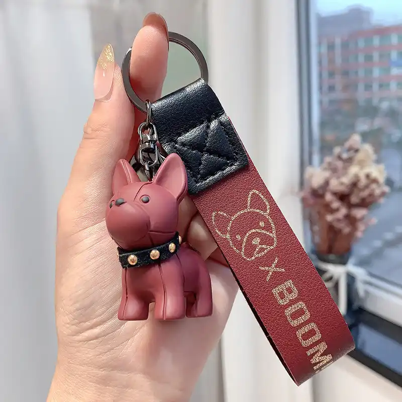 パンクかわいいポケモンブルドッグキーリングペットの犬のキーホルダー女性の男性の車バッグチャーム小物カップル車のキーリングキーチェーン宝石類のギフト Key Chains Aliexpress