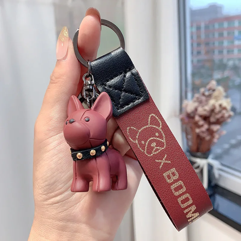 Punk Cute Pokemon Bulldog Keyring Pet Dog Keychain Women Men Car Bag Charm Trinket Couples Car Key Ring Key Chain Jewelry Gift Key Chains Aliexpress